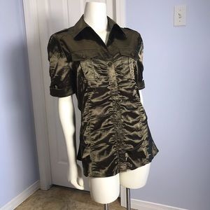 Le Chateau Army Green Blouse